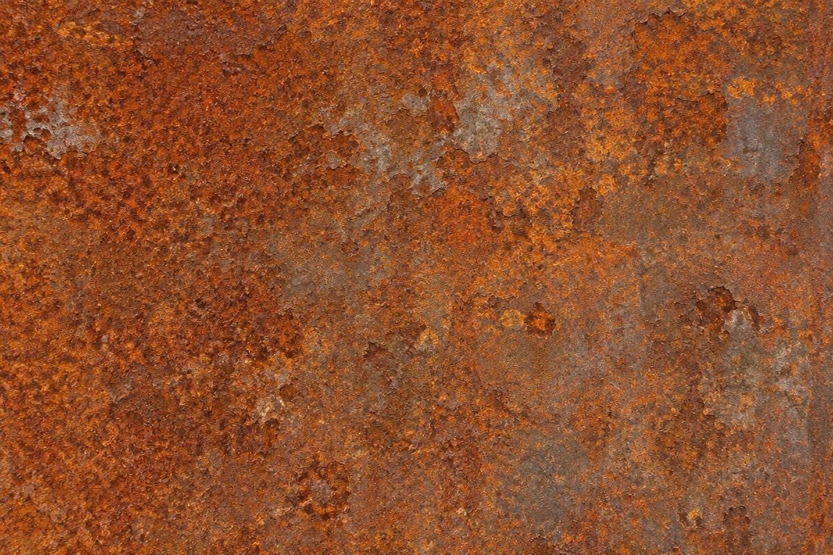 Stahlbauteil, Rost – vorher